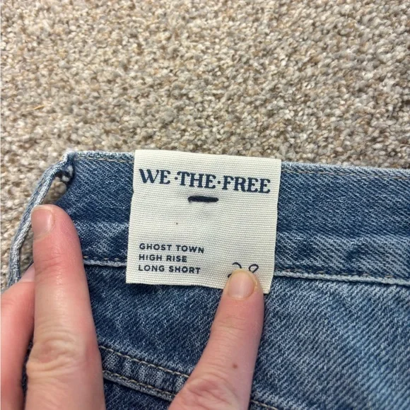 NWT WE THE FREE Ghost Town High Rise Long Short Raw Hem Size 28 - Picture 10 of 16